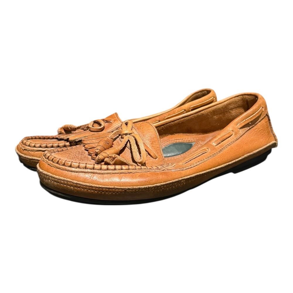 Johnston Murphy Men’s Tassel Loafers Brown Size 10 Leather Made In Brazil